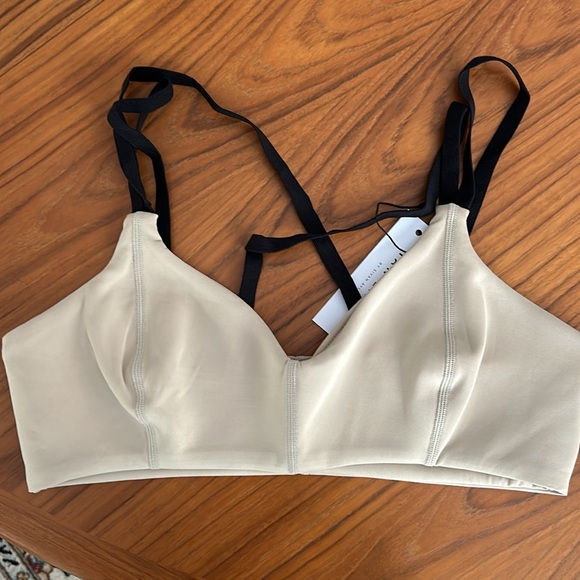 TAN + LINES by Sivan Ayla Strappy Tan Cardiff Sports Bra NWT SIZE M - Picture 2 of 5